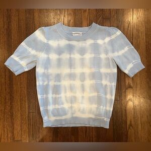 Anthropologie Tie Dye Short Sleeve Puff Sleeve Sweater Size Medium